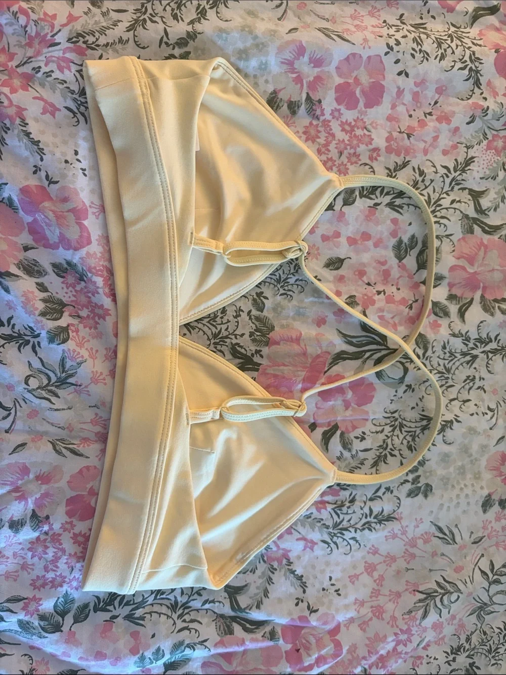 ALO Yoga butter yellow splendor Bralette - Light Neutral Support